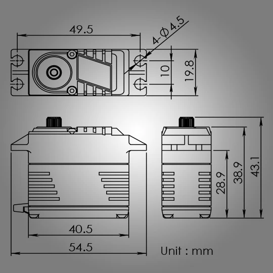 BMS-2514, HV-DIGITAL, HIGH TORQUE, HIGH SPEED, CORELESS, TITANIUM GEARS - Image 4