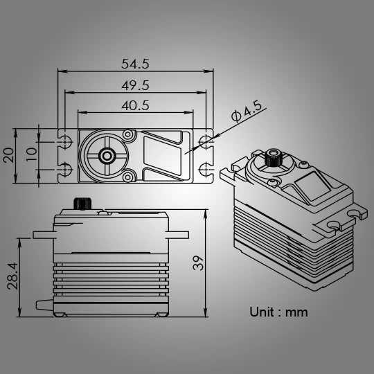 BLS-43A, HV-DIGITAL, MEGA TORQUE, HIGH SPEED, BRUSHLESS +Servo Arm - Image 4