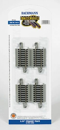 Bachmann 2-1/4" Straight N/S E-Z HO (4)