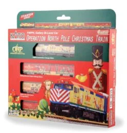 Kato Operation North Pole Christmas Train-Only Set - Standard DC -- Metra F40PH & 3 Bi-Level Commu