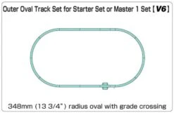 Kato V6 Outer Oval Track Set - Unitrack -- Full Oval With 13-3/4" 348mm Radius Curves - N - 20-86