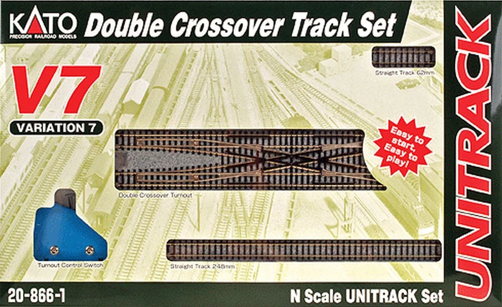 Kato Unitrack V7 Set -- Double Crossover Track Set - N