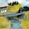 NOCH Curved "Steel" Bridge -- 7" (18cm) Long X 15/16" (2.4cm) High - HO
