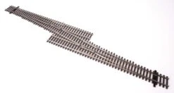 Walthers Track Code 83 Nickel Silver DCC Friendly Number 6 Single Crossover Turnout -- Right Hand